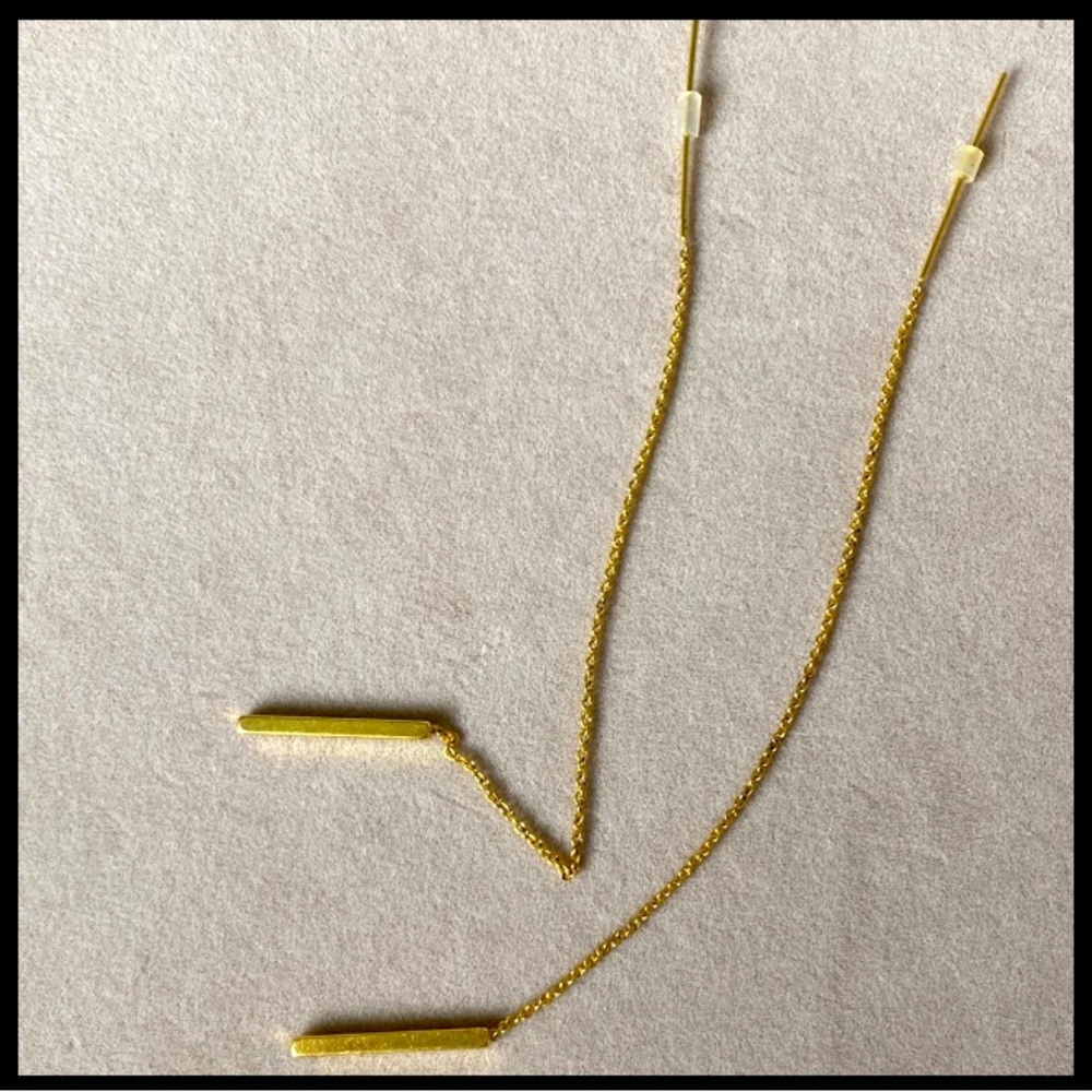 New without tag madewell threader bar earrings